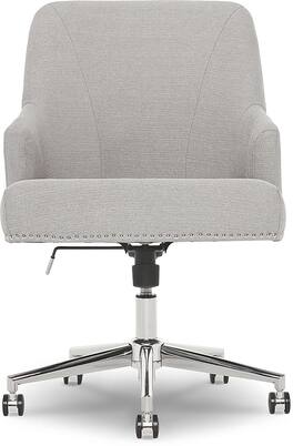 Serta - Leighton Fabric Home Office Chair - Light Gray