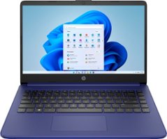 HP - 14" Laptop - Intel Celeron - 4GB Memory - 64GB eMMC - Indigo Blue - Front_Zoom