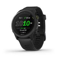 Garmin - Forerunner 745 GPS Smartwatch 30mm Fiber-Reinforced Polymer - Black - Front_Zoom