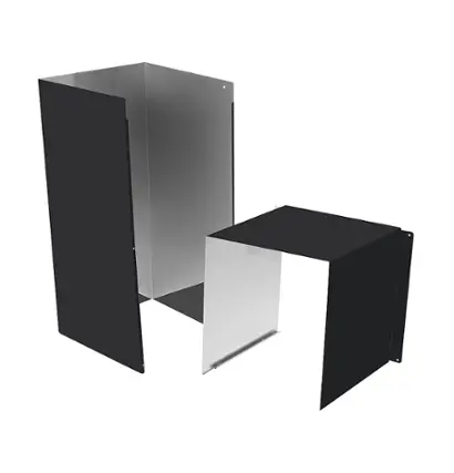 Front. Café - 10' Duct Cover Extension - Matte Black.