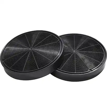 Front. GE - Range Hood Charcoal Filter – 2 pack - Black.