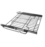 GE - 30" Never-Scrub Heavy-Duty Roller Rack Accessory - Silver - Front_Zoom