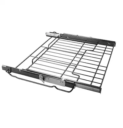 Front. GE - 27" Never-Scrub Heavy-Duty Roller Rack Accessory - Silver.