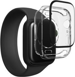 ZAGG - InvisibleShield GlassFusion+ 360 Flexible Hybrid Screen Protector + Bumper for Apple Watch Series 7 and 8 45mm - Clear - Alt_View_Zoom_12