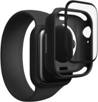 ZAGG - InvisibleShield GlassFusion+ 360 Flexible Hybrid Screen Protector + Bumper for Apple Watch Series 7 and 8 45mm - Black - Alt_View_Zoom_12
