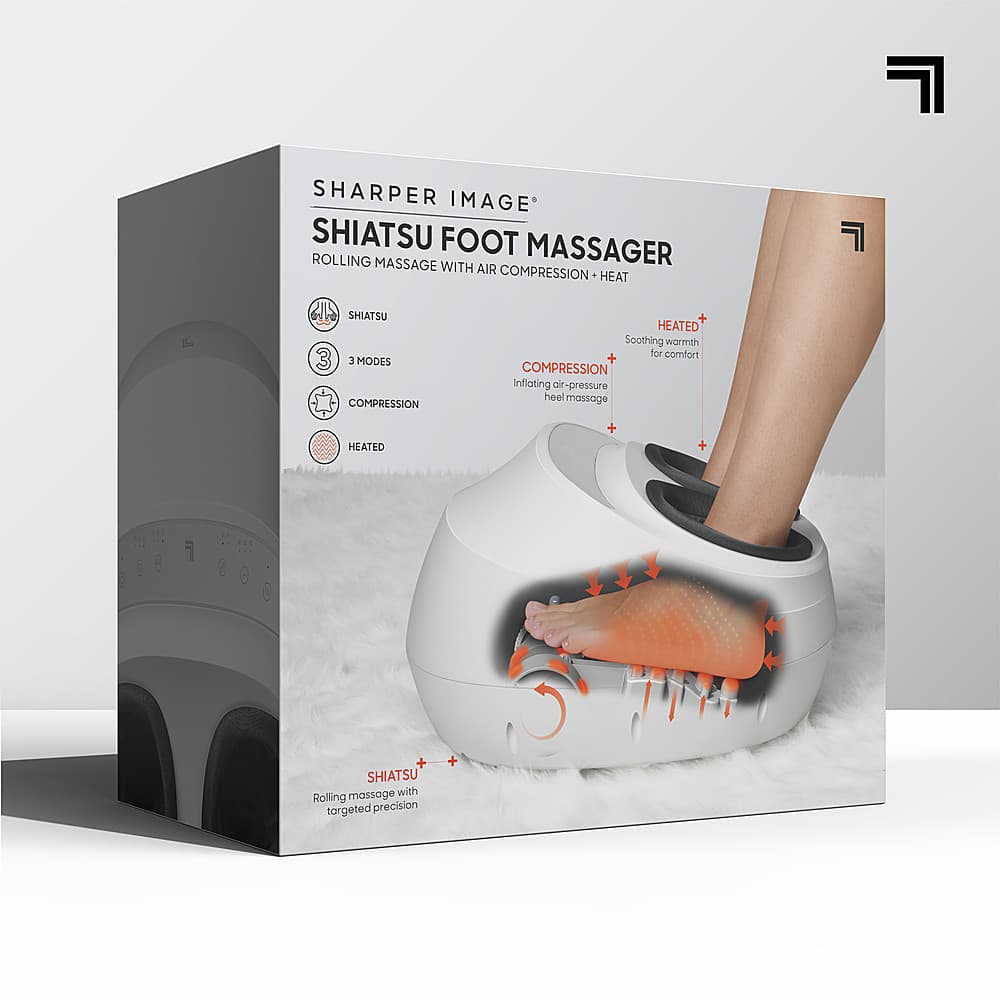 Alt View 15. Sharper Image - Shiatsu Foot Massager - White.