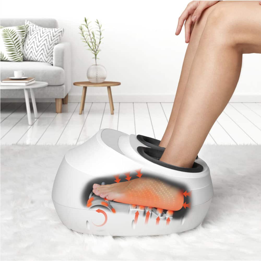 Left. Sharper Image - Shiatsu Foot Massager - White.