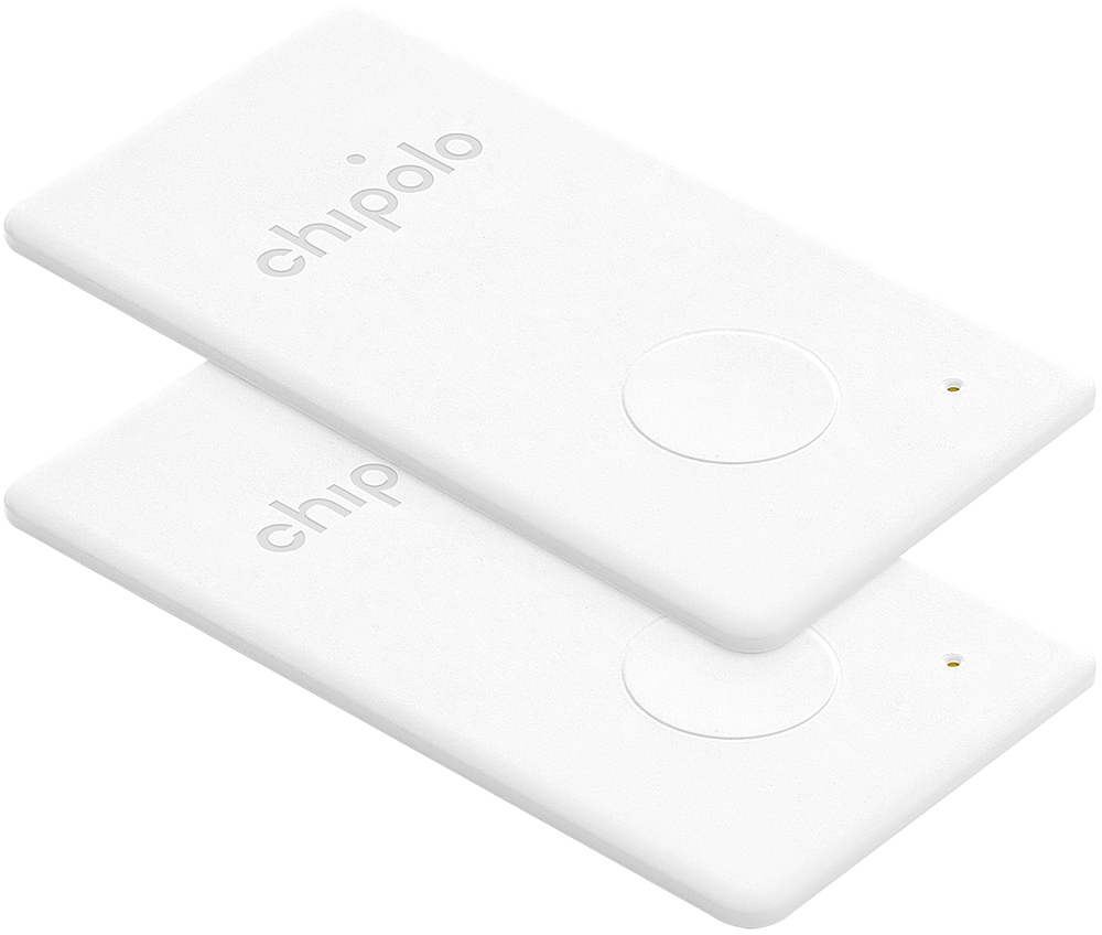 Chipolo - Wallet Card Bluetooth Item Tracker (2pk) - White