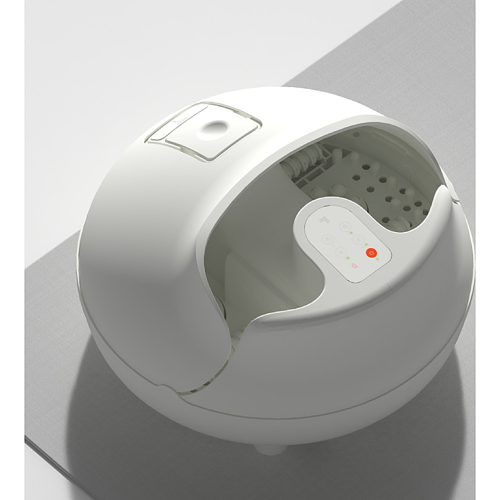 Sharper Image Hydro Spa Plus Foot Bath Massager, Heated with Rollers & LCD Display, White