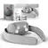 Angle. Sharper Image - Shiatsu Full Body Multifunction Cordless Massager - Grey.