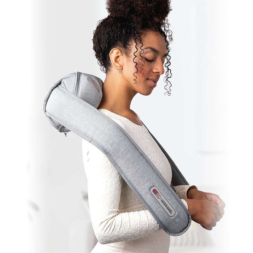 Alt View 12. Sharper Image - Shiatsu Full Body Multifunction Cordless Massager - Grey.