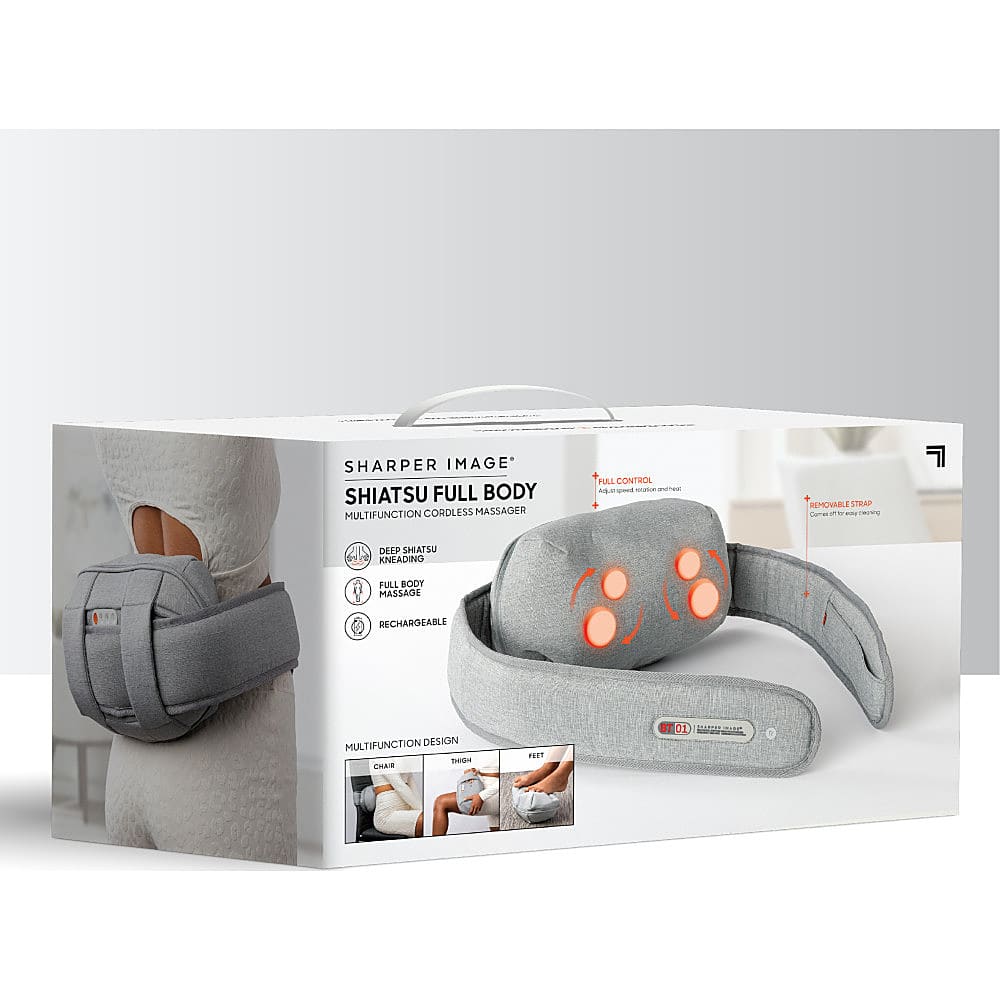 Alt View 17. Sharper Image - Shiatsu Full Body Multifunction Cordless Massager - Grey.