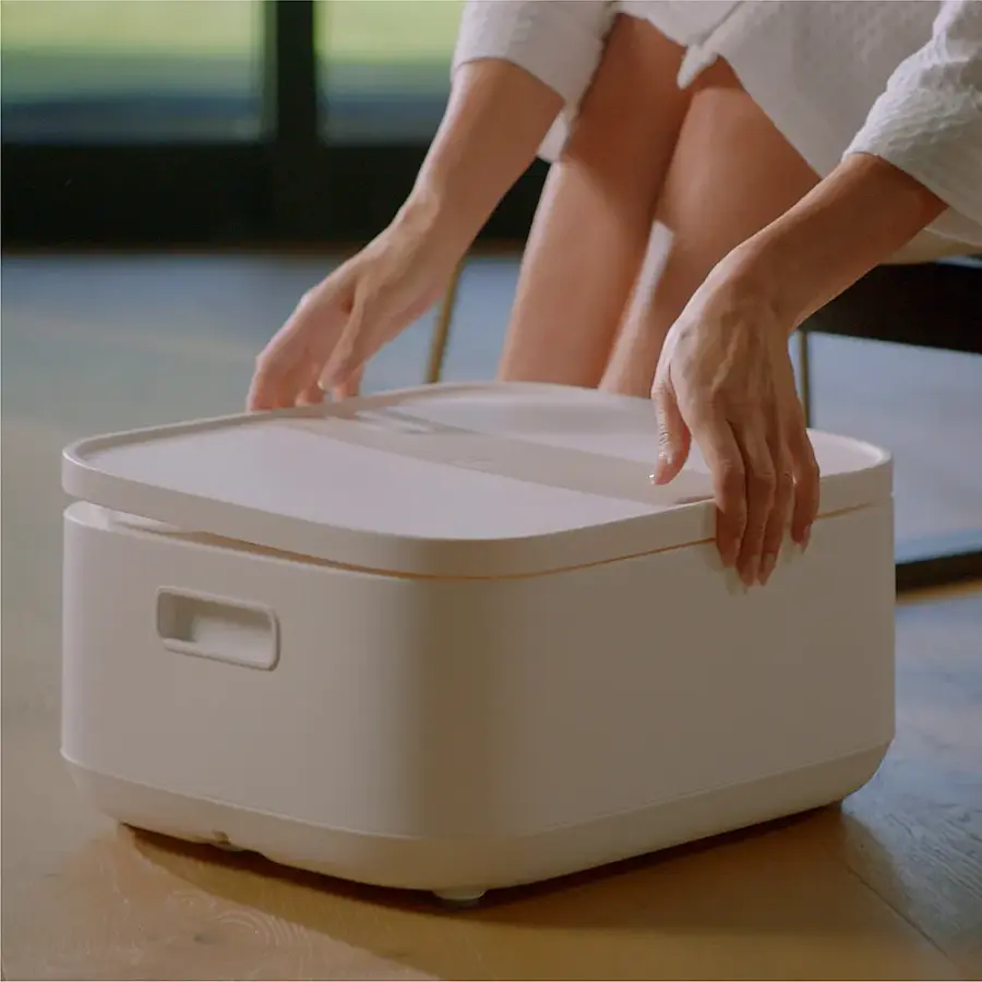 Alt View 17. Sharper Image - Hydro Spa Plus Foot Bath Massager, Heated with Rollers and LCD Display - White.