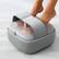 Left. Sharper Image - Acupressure Heated Foot Massage Ottoman - White.