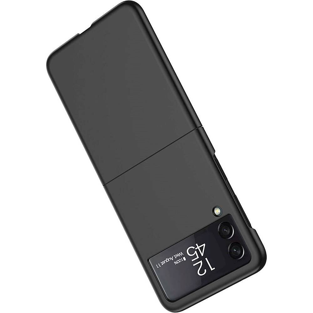 Alt View 14. SaharaCase - Hard Shell Silicone Case for Samsung Galaxy Z Flip3 5G - Black.