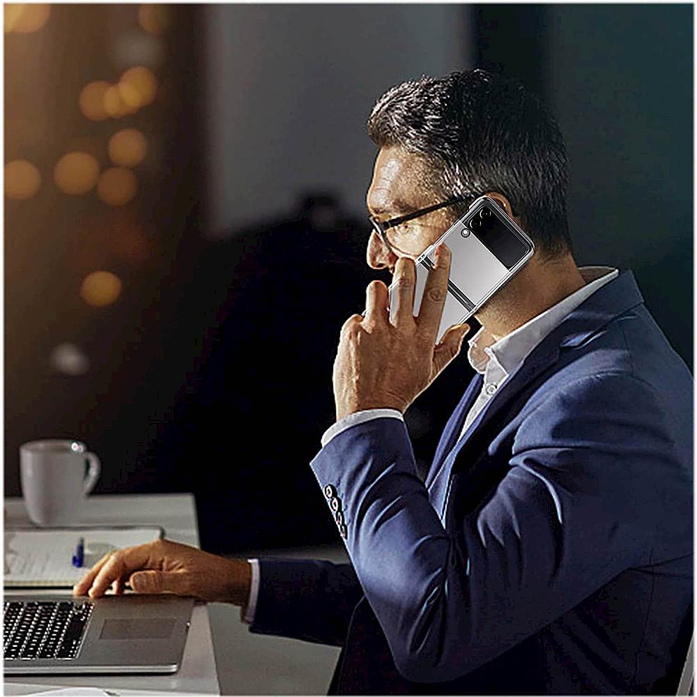 Alt View 15. SaharaCase - Hard Shell Series Case for Samsung Galaxy Z Flip3 5G - Clear.