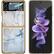 Alt View 13. SaharaCase - Marble Series Case for Samsung Galaxy Z Flip3 5G - Blue/Gold.