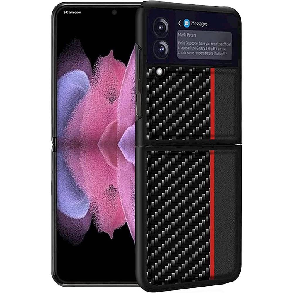 1pc Black Pc Plastic Hard Shell Surface Phone Case Compatible With Samsung  Galaxy Z Flip5 5g