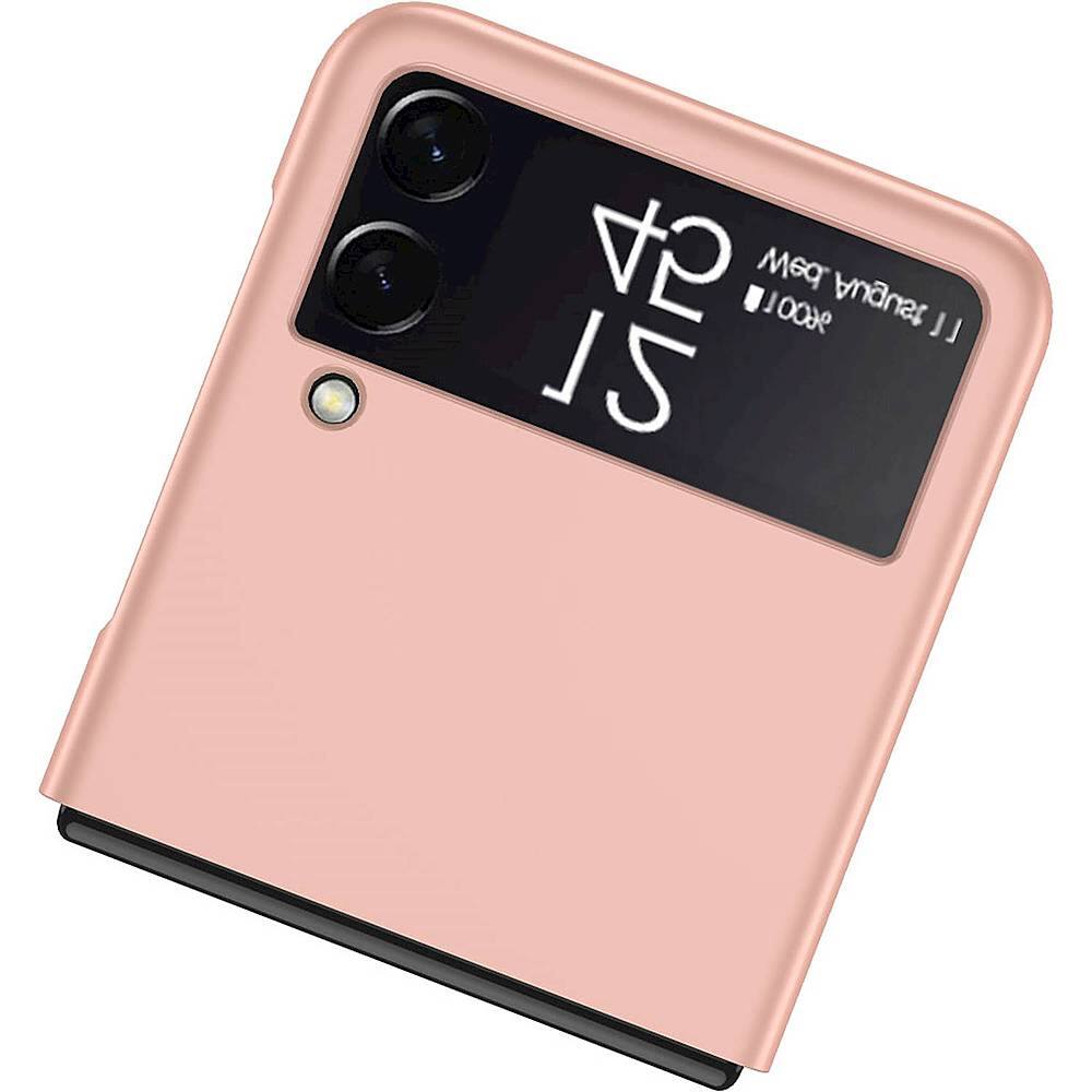 Alt View 12. SaharaCase - Hard Shell Silicone Case for Samsung Galaxy Z Flip3 5G - Rose Gold.