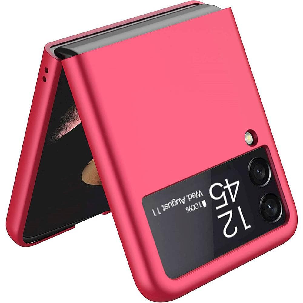 Alt View 13. SaharaCase - Hard Shell Silicone Case for Samsung Galaxy Z Flip3 5G - Red.
