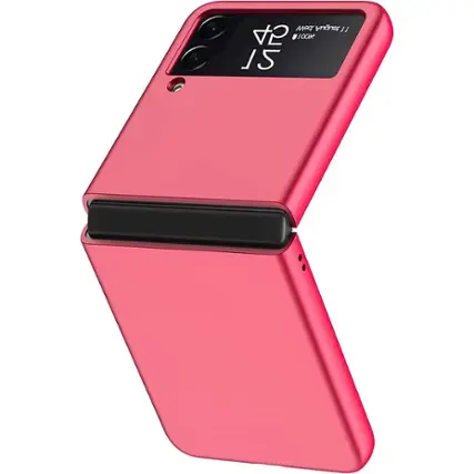 Left. SaharaCase - Hard Shell Silicone Case for Samsung Galaxy Z Flip3 5G - Red.