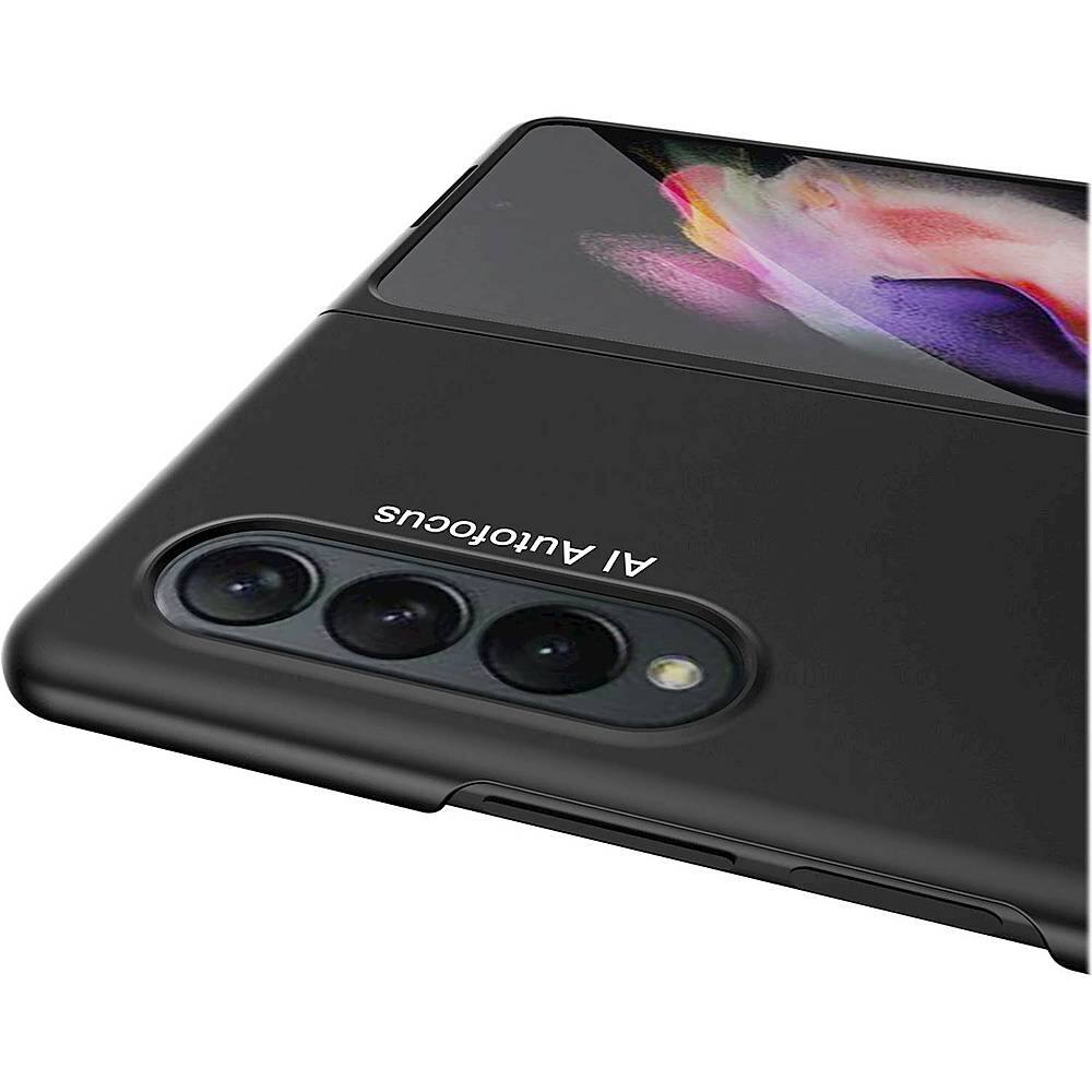 Alt View 14. SaharaCase - Hard Shell Silicone Case for Samsung Galaxy Z Fold3 5G - Black.