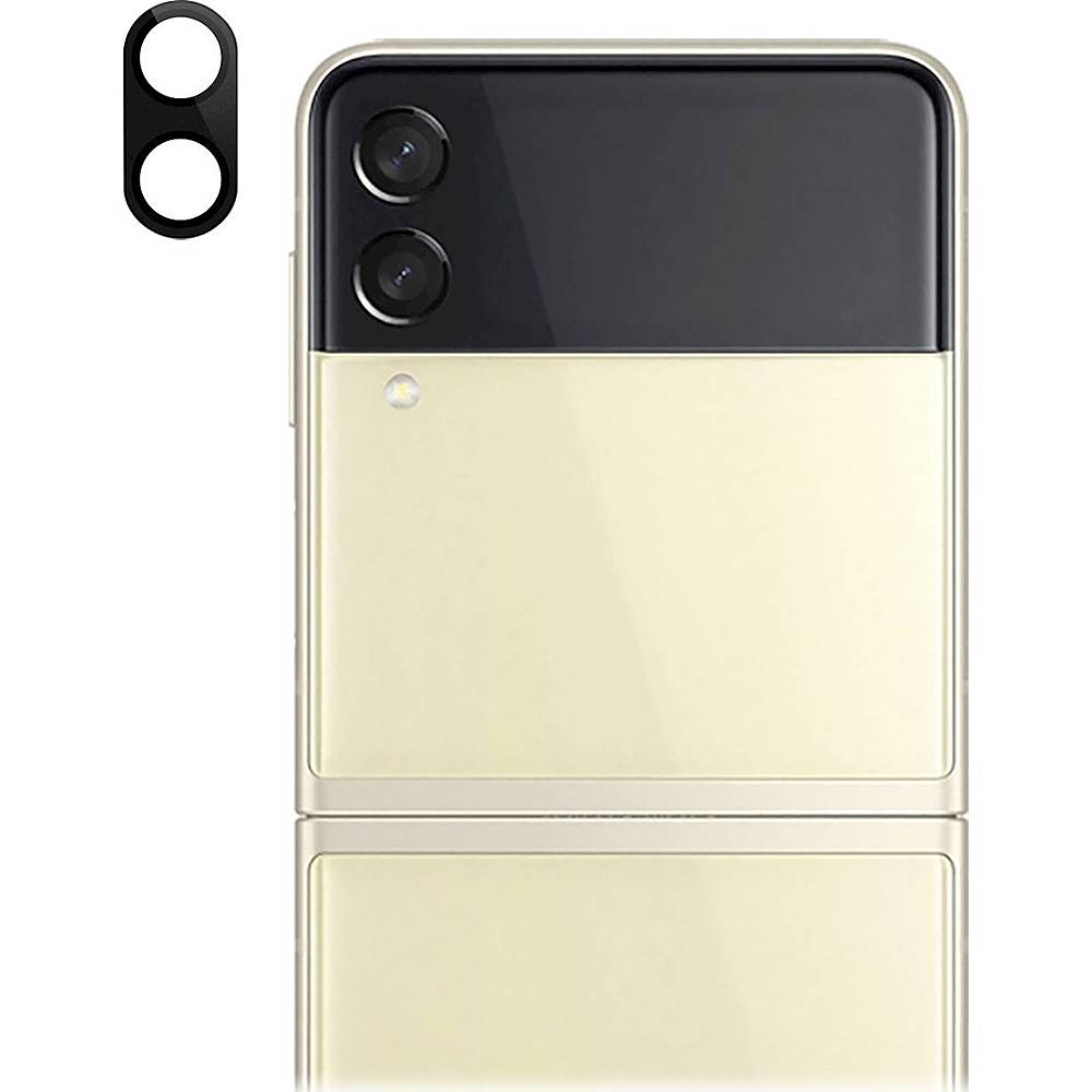 Angle. SaharaCase - ZeroDamage Camera Lens Protector for Samsung Galaxy Z Flip3 5G (2-Pack) - Clear/Black.
