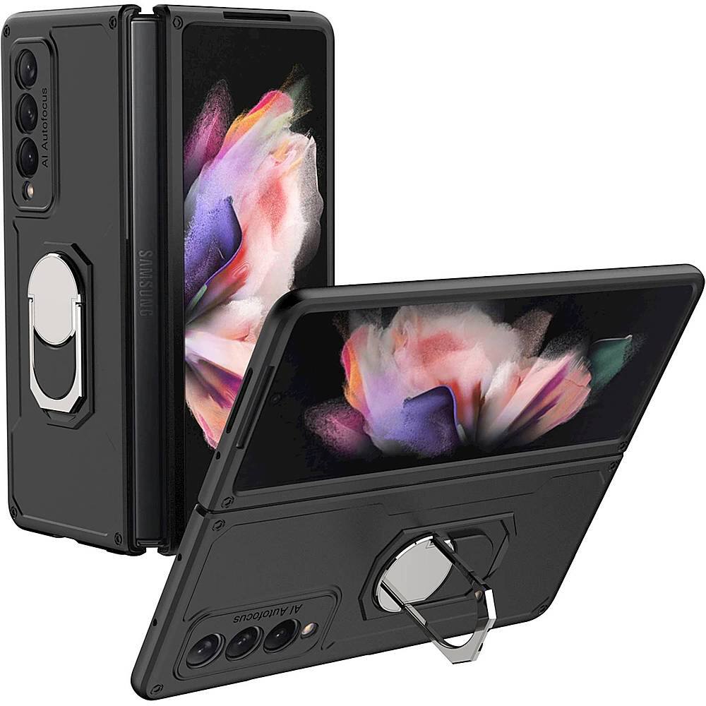 Alt View 15. SaharaCase - Kickstand Series Case for Samsung Galaxy Z Fold3 - Black.