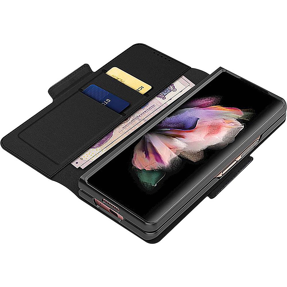 Saffiano Leather Wallet Case for Samsung Galaxy Z Fold 3 S 