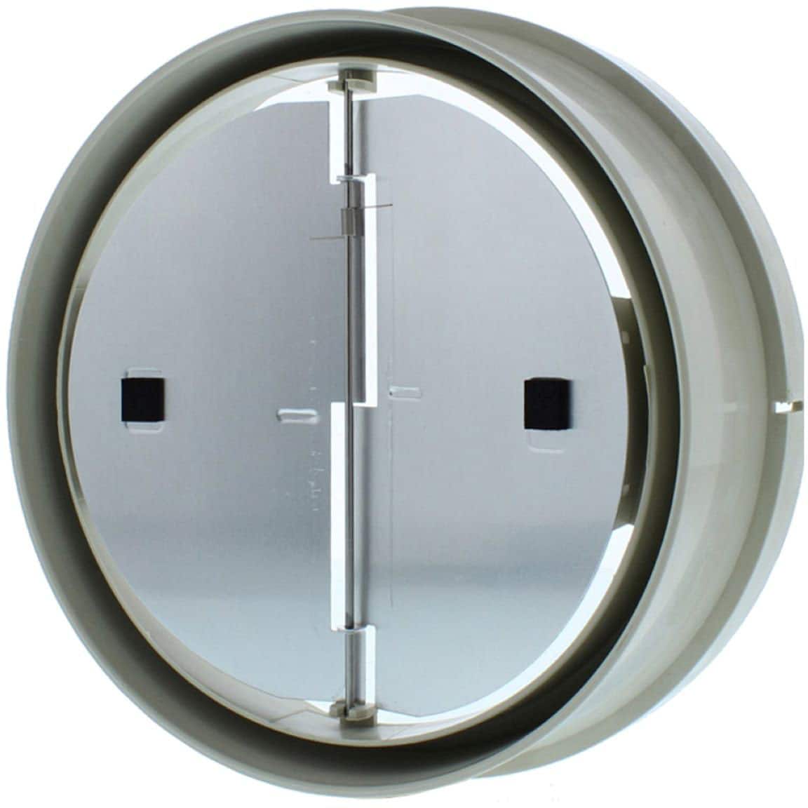 Zephyr - Duct 7 in. Low-Profile Round Damper with Collar for Range Hood - White - Front_Zoom