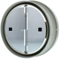 Zephyr - Duct 7 in. Low-Profile Round Damper with Collar for Range Hood - White - Front_Zoom
