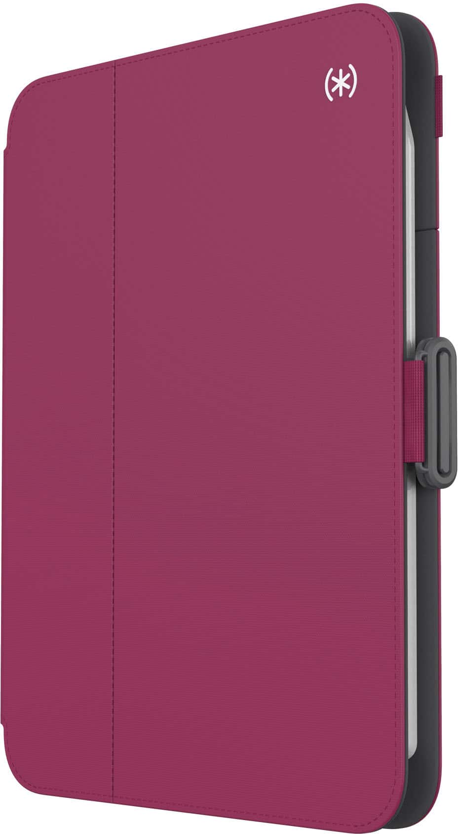 Alt View 14. Speck - Balance Folio Case with Microban for iPad Mini 6 - Verry Berry Red / Slate Grey.