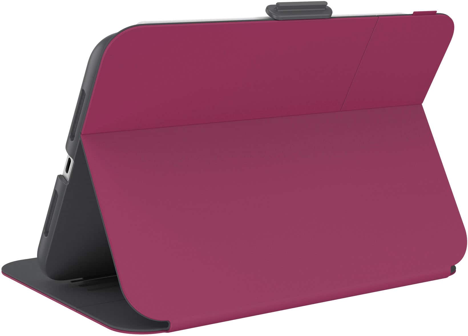 Alt View 16. Speck - Balance Folio Case with Microban for iPad Mini 6 - Verry Berry Red / Slate Grey.