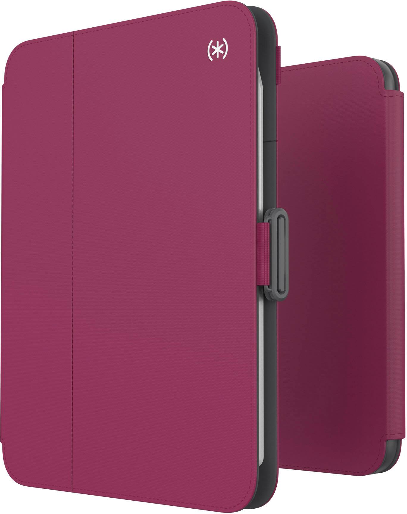 Alt View 17. Speck - Balance Folio Case with Microban for iPad Mini 6 - Verry Berry Red / Slate Grey.