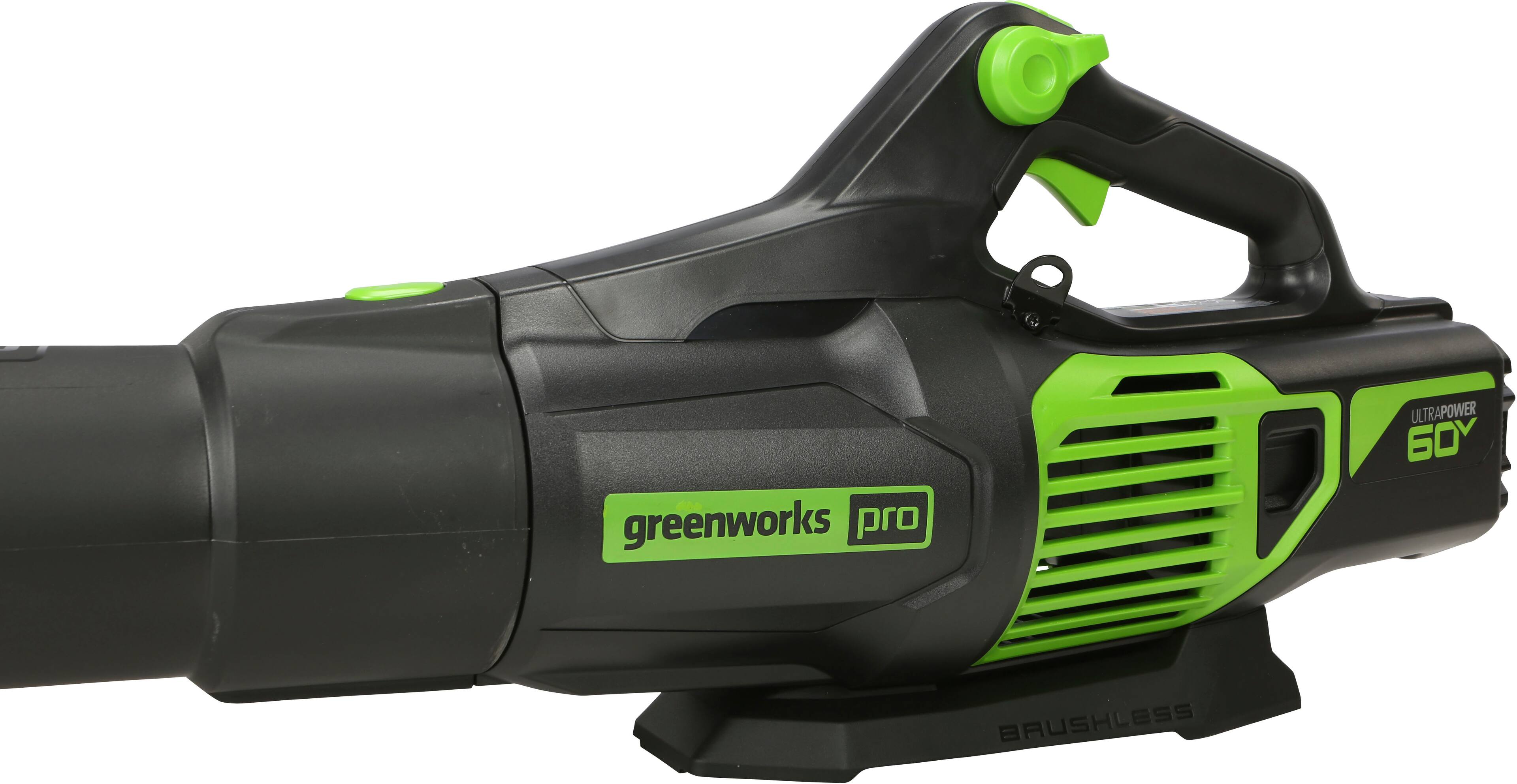 Alt View 11. Greenworks - 60V 2.5Ah 610 CFM Blower inludes battery and charger - Green.