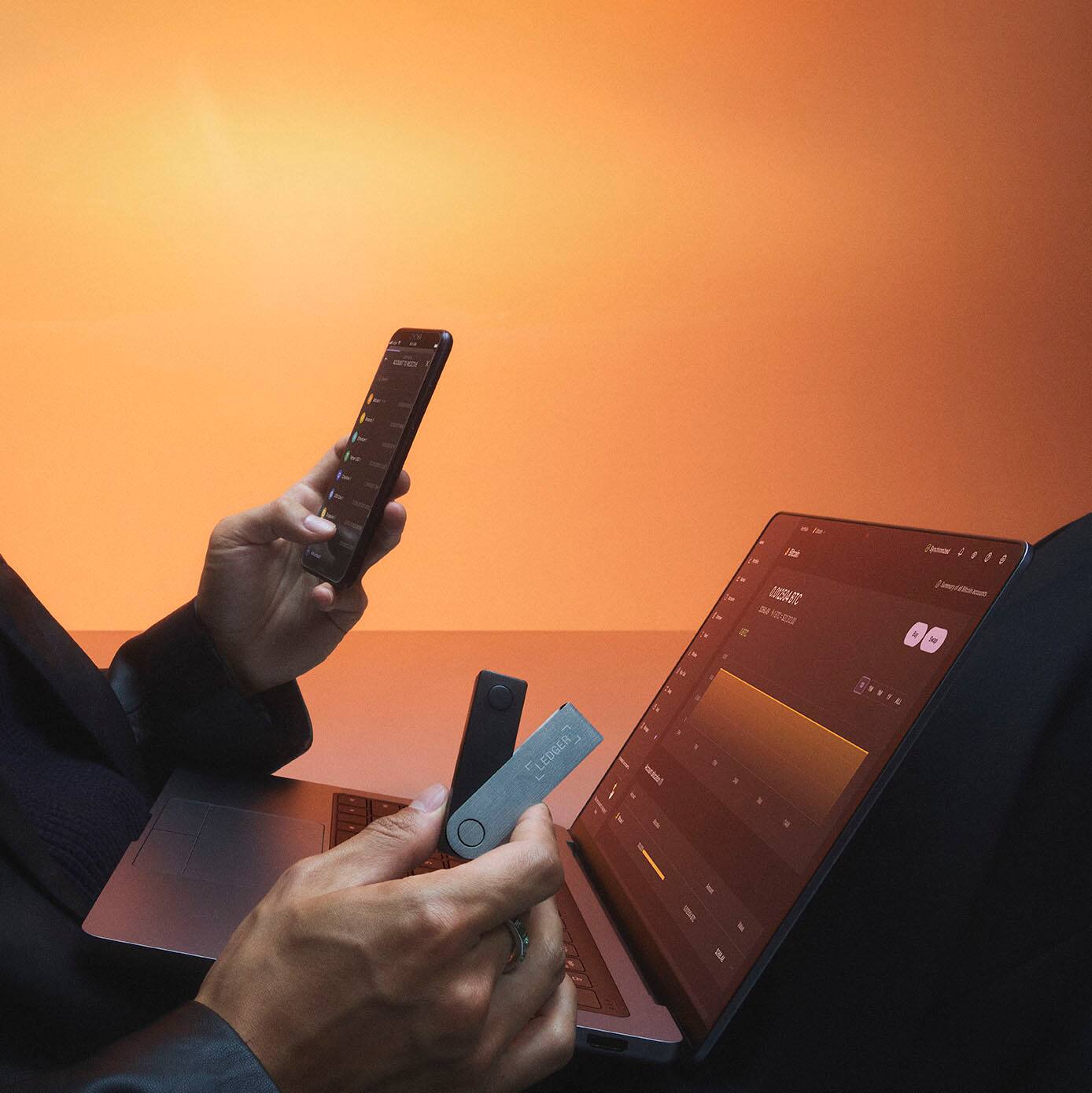 Alt View 16. Ledger - Nano X Crypto Hardware Wallet - Onyx Black.