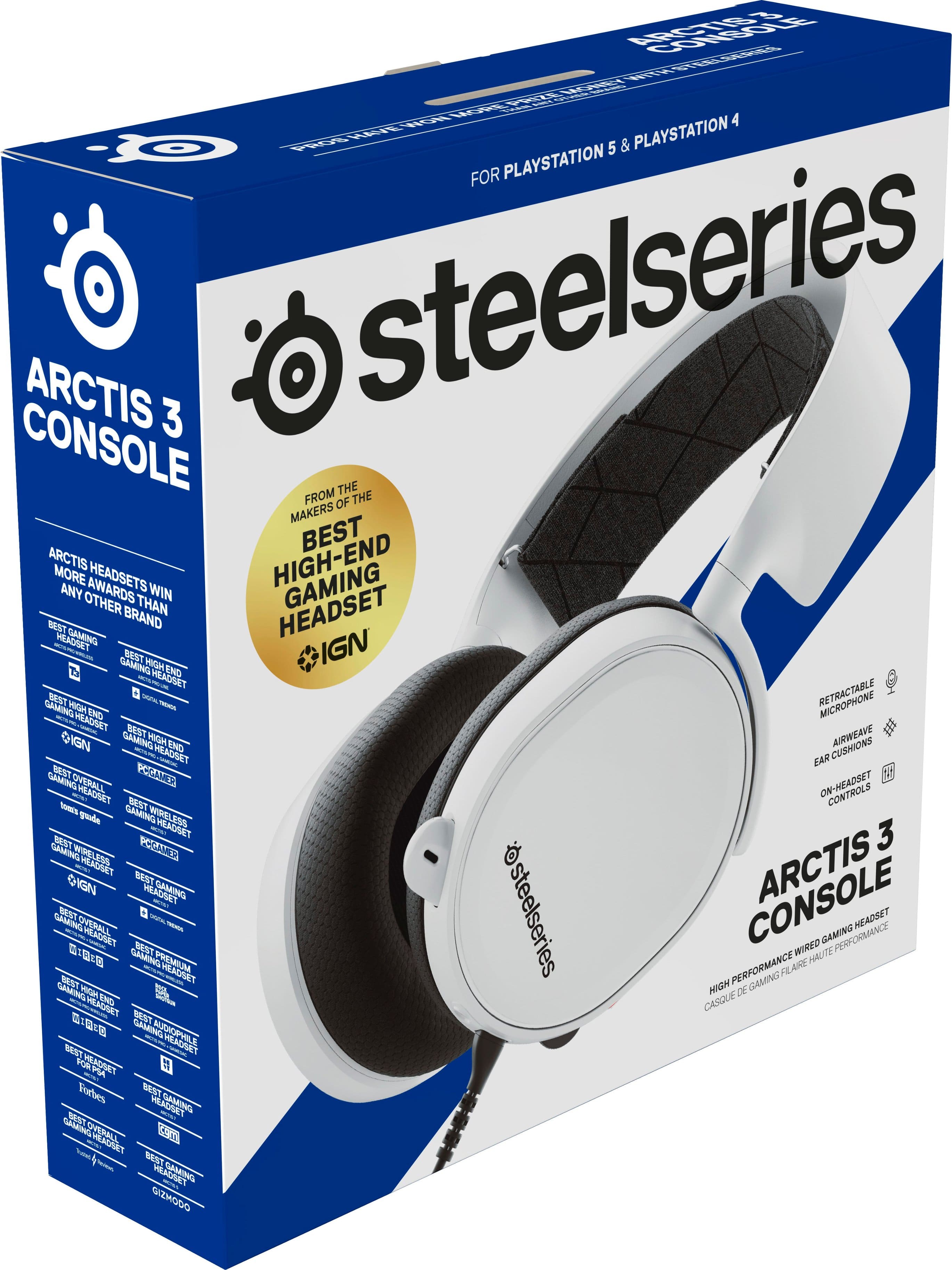 Alt View 11. SteelSeries - Arctis 3 Wired Gaming Headset for PS5 and PS4 - White.