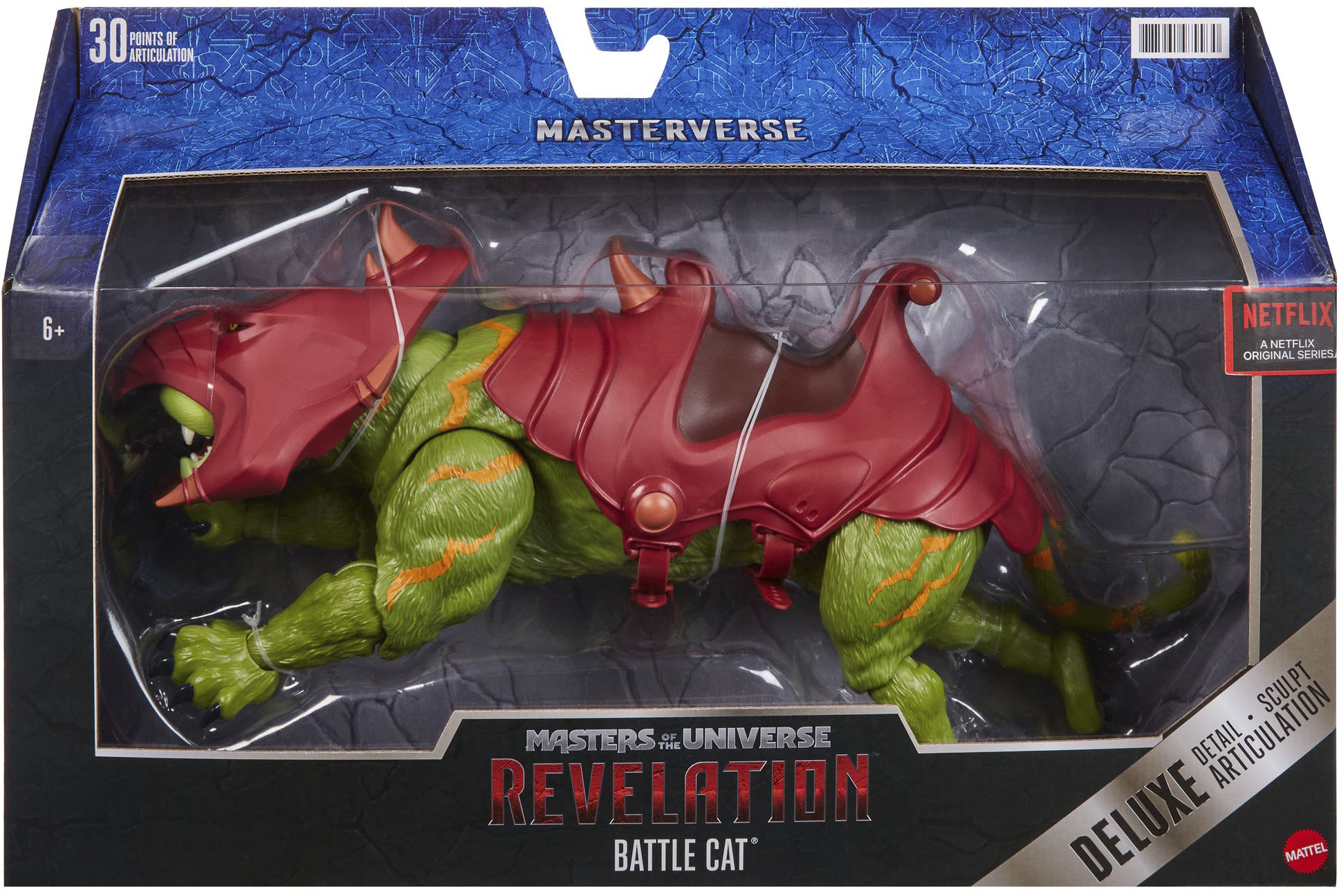 Angle View: Masters of the Universe Masterverse Revelation Battle Cat Action Figure, 14-In MOTU Toy Tiger