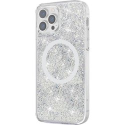 SaharaCase - Sparkle Case with MagSafe for Apple iPhone 13 Pro Max - Clear, Silver - Angle_Zoom