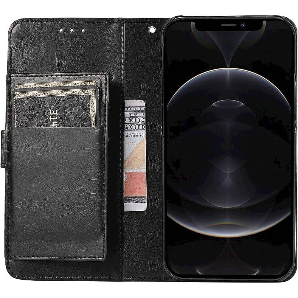 Alt View 12. SaharaCase - Folio Wallet Case for Apple iPhone 13 Pro - Black.