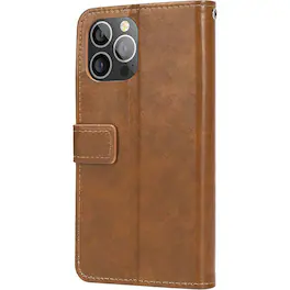 SaharaCase - Folio Wallet Case for Apple iPhone 13 Pro Max - Brown