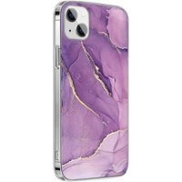 SaharaCase - Marble Series Case for Apple iPhone 13 - Purple/Gold - Angle_Zoom