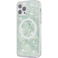 SaharaCase - Sparkle Case with MagSafe for Apple iPhone 13 Pro Max - Clear, Teal, Green - Angle_Zoom