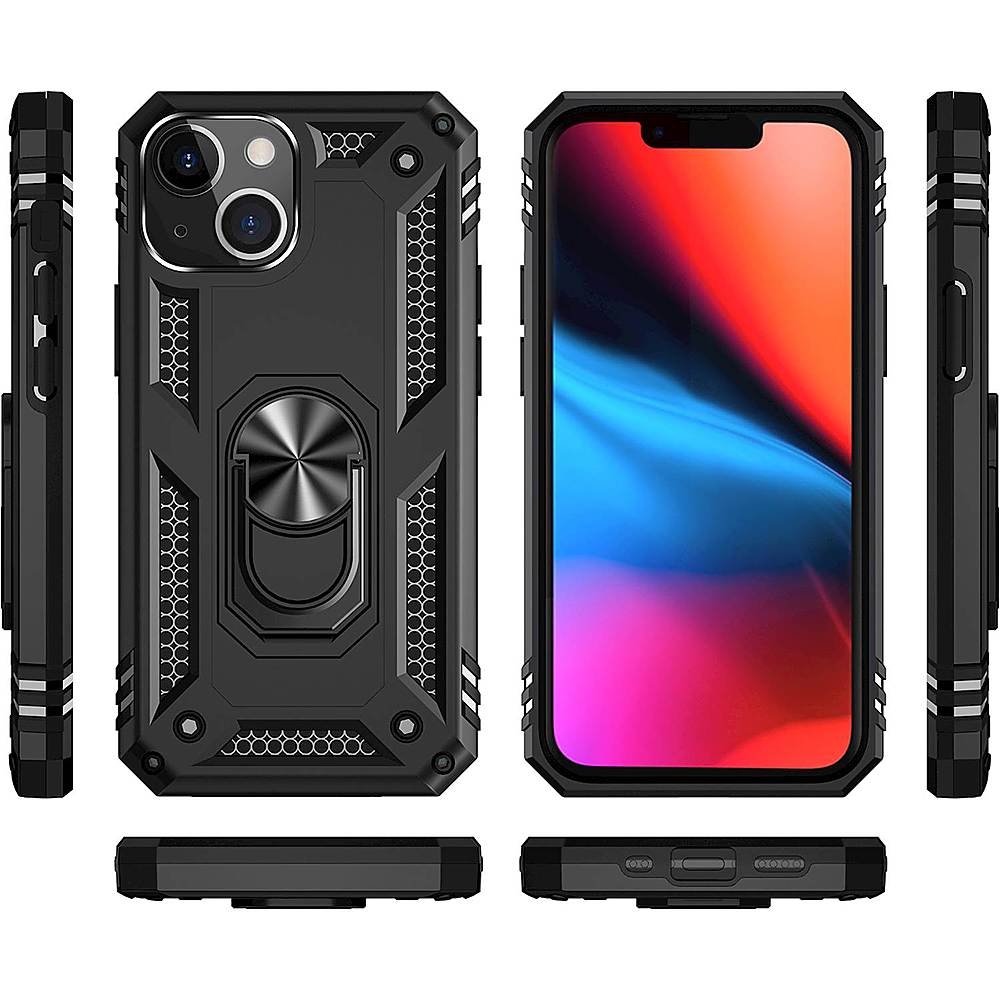 Alt View 11. SaharaCase - Kickstand with Belt Clip Case for Apple iPhone 13 Mini - Black.