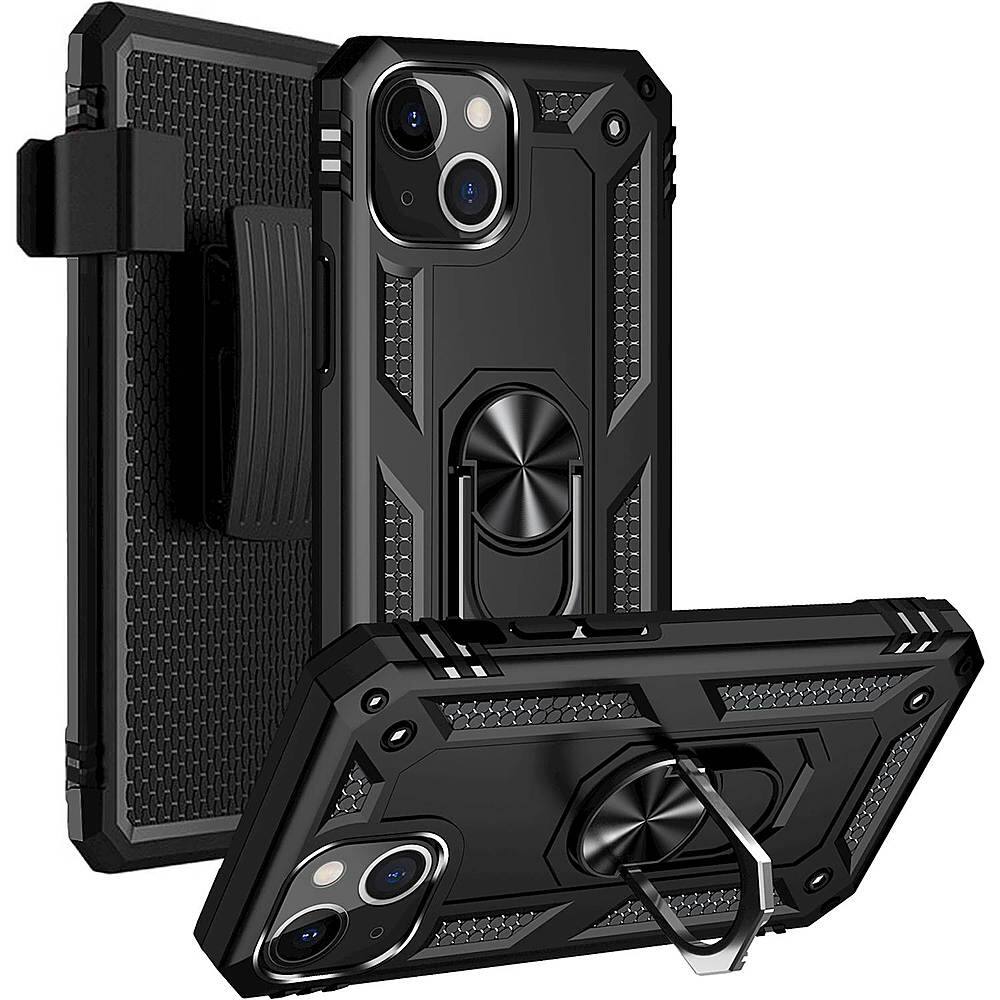 Alt View 12. SaharaCase - Kickstand with Belt Clip Case for Apple iPhone 13 Mini - Black.
