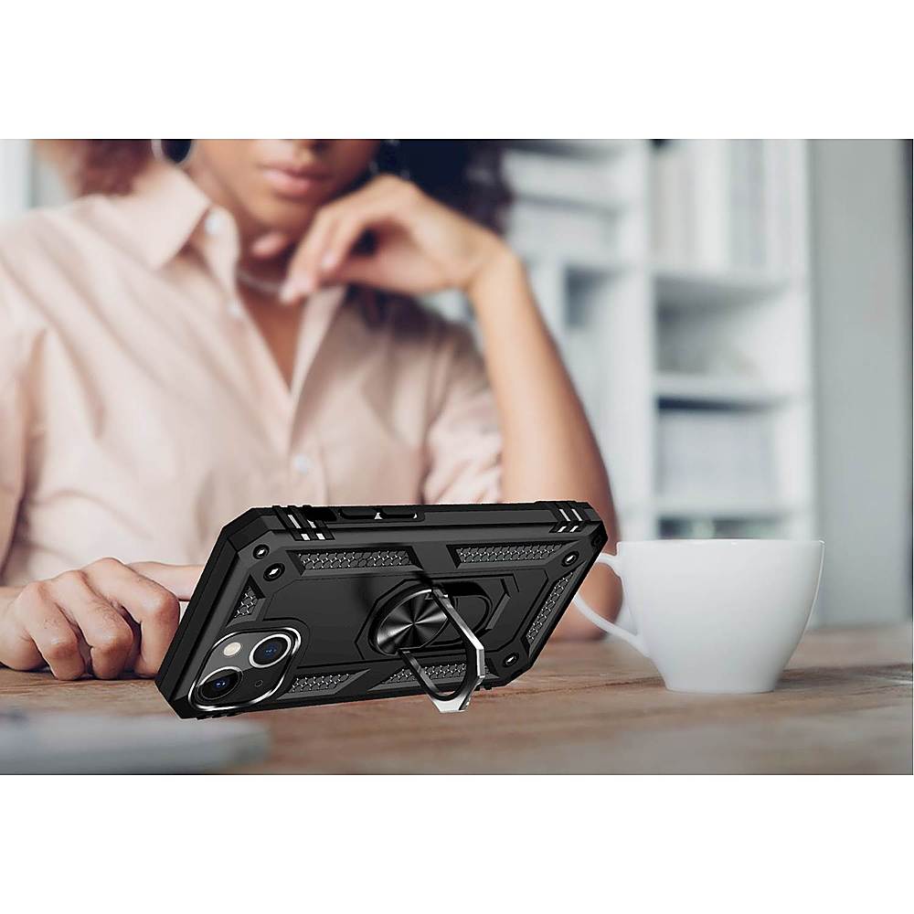 Alt View 15. SaharaCase - Kickstand with Belt Clip Case for Apple iPhone 13 Mini - Black.