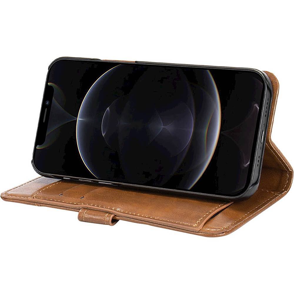 Alt View 11. SaharaCase - Folio Wallet Case for Apple iPhone 13 mini - Brown.