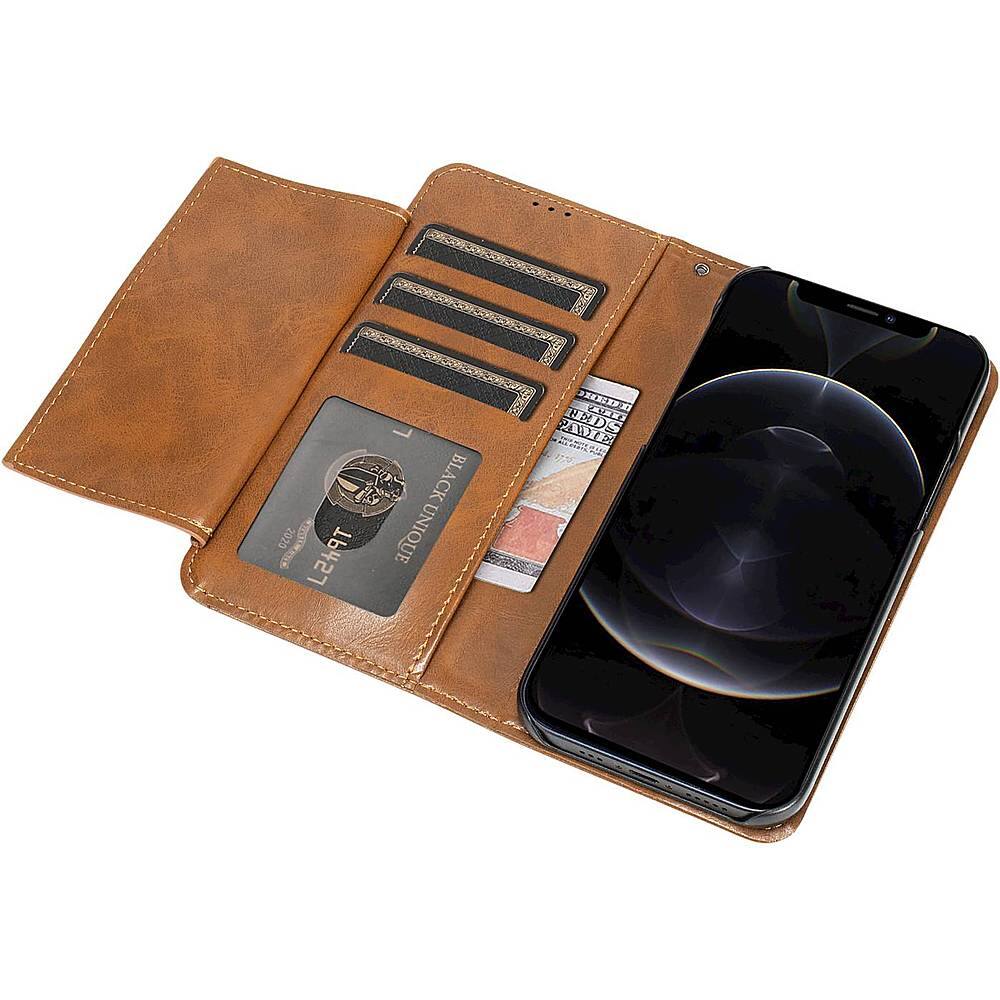 Alt View 13. SaharaCase - Folio Wallet Case for Apple iPhone 13 and iPhone 14 - Brown.