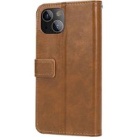 SaharaCase - Folio Wallet Case for Apple iPhone 13 and iPhone 14 - Brown - Left_Zoom