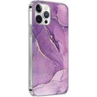 SaharaCase - Marble Series Case for Apple iPhone 13 Pro Max - Purple/Gold - Angle_Zoom